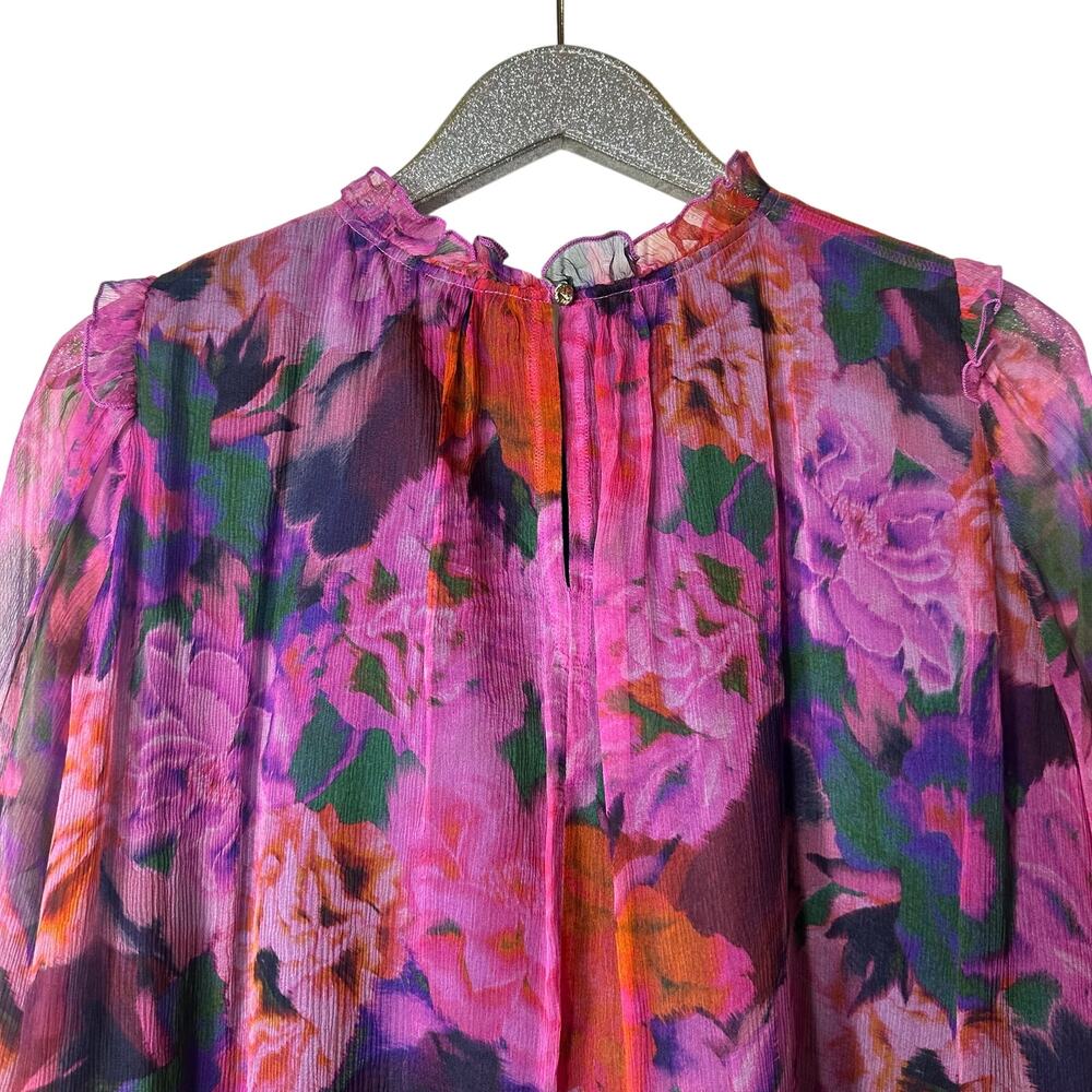 Johnny Was Visions Mini Dress Floral Silk NEW - Picture 4 of 11